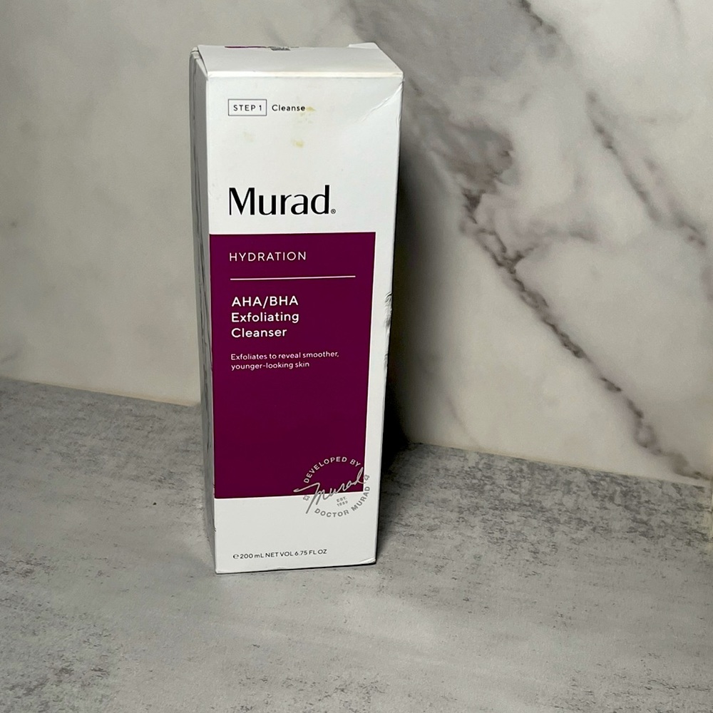 Murad AHA/BHA Exfoliating Cleanser NIB Sealed 6.5 oz Retail: $44
